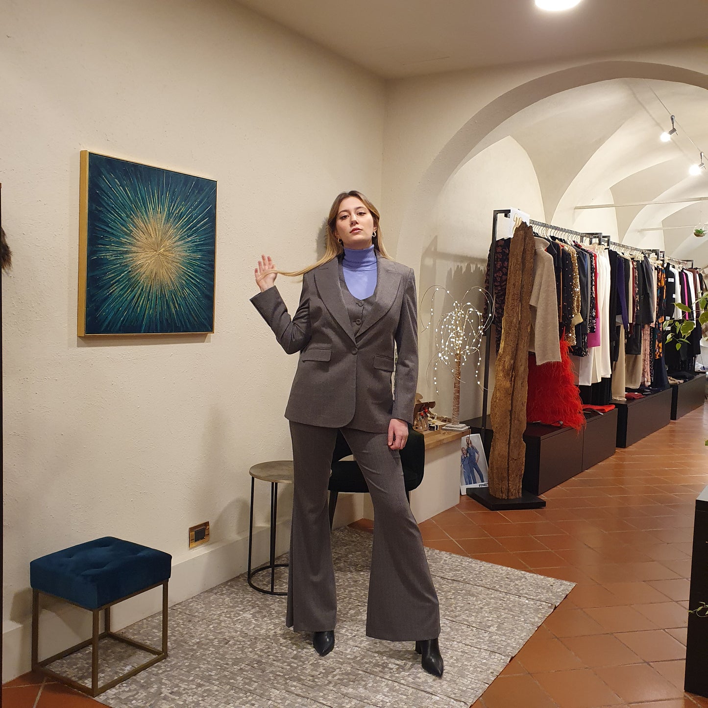 BLAZER GRIGIO GESSATO