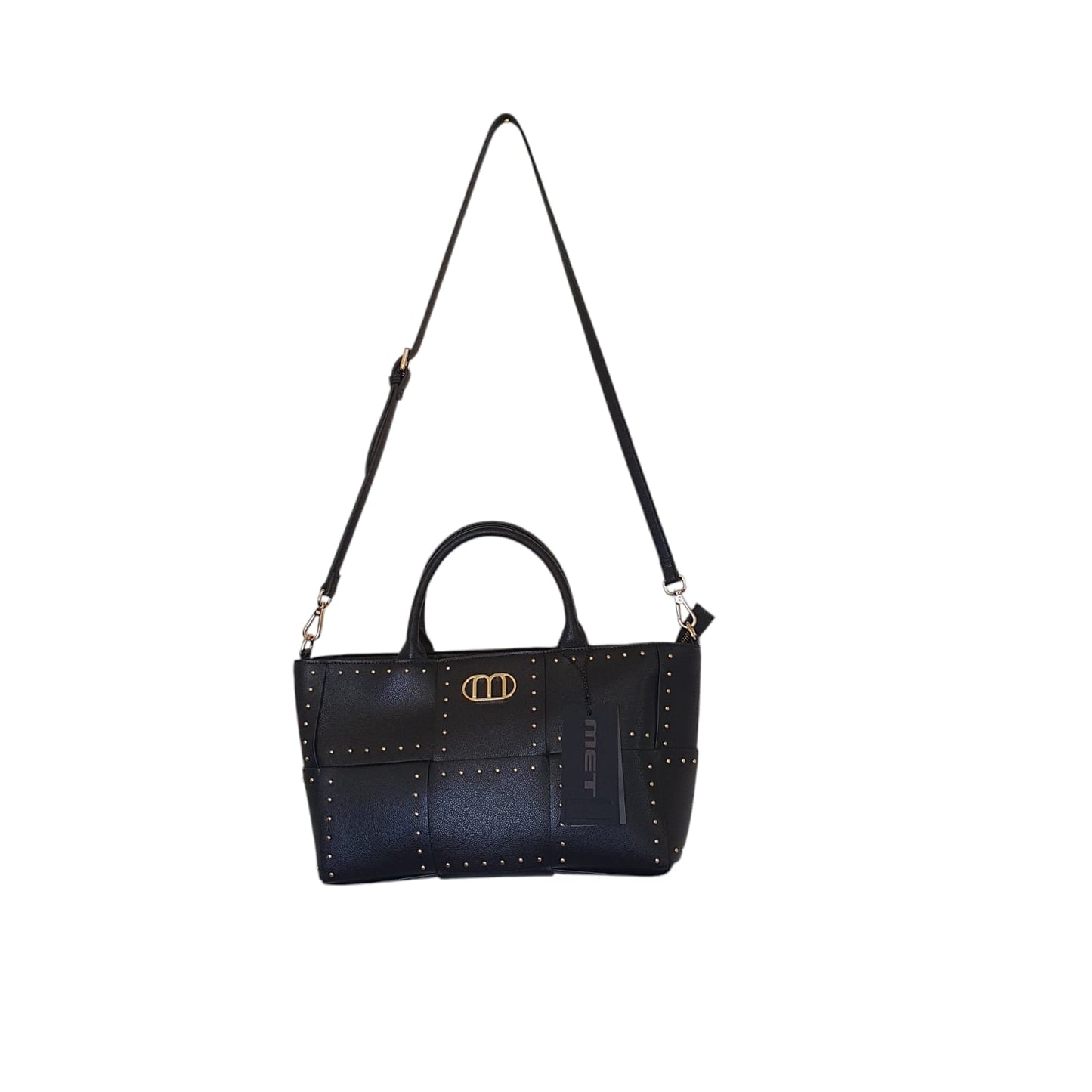 Borsa con borchie oro similpelle tracolla