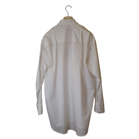 Camicione over con etichetta