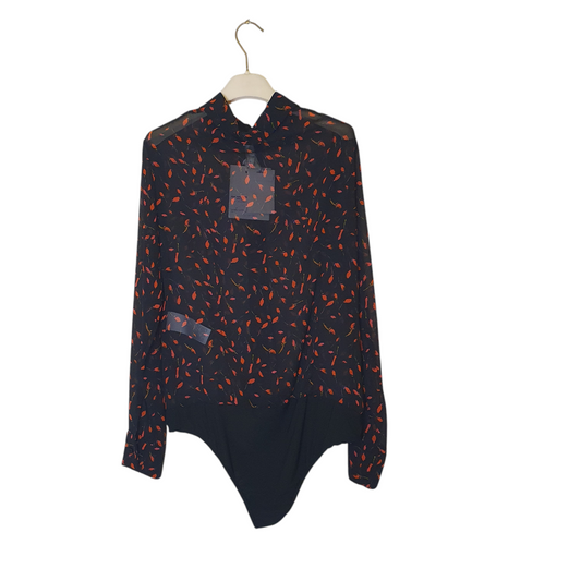 Camicia body in fantasia tulipano