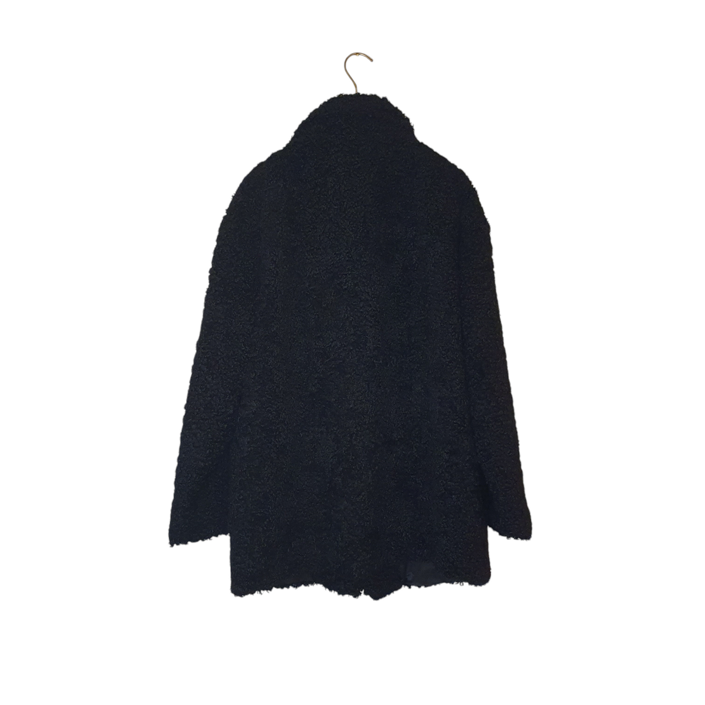 Cappotto teddy nero da donna, ideale per un look chic e confortevole a Fossano