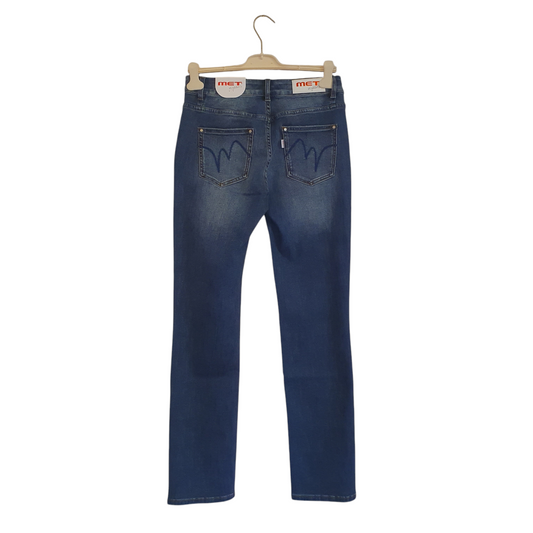 Jeans Met donna scuro con gamba dritta, ideali per un outfit elegante e versatile a Fossano