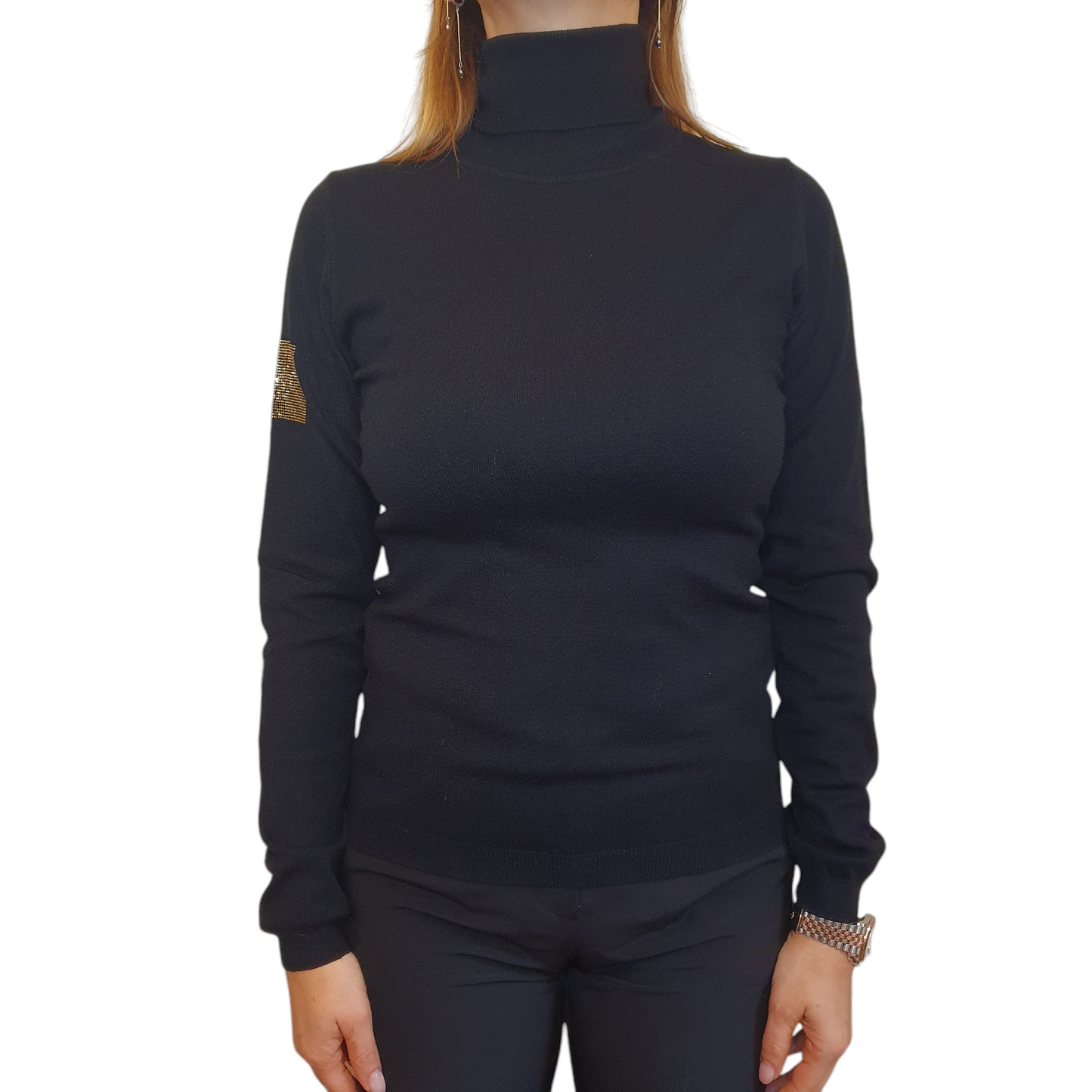 Maglia lupetto nero Met da donna, il capo perfetto per un outfit fresco e alla moda a Fossano