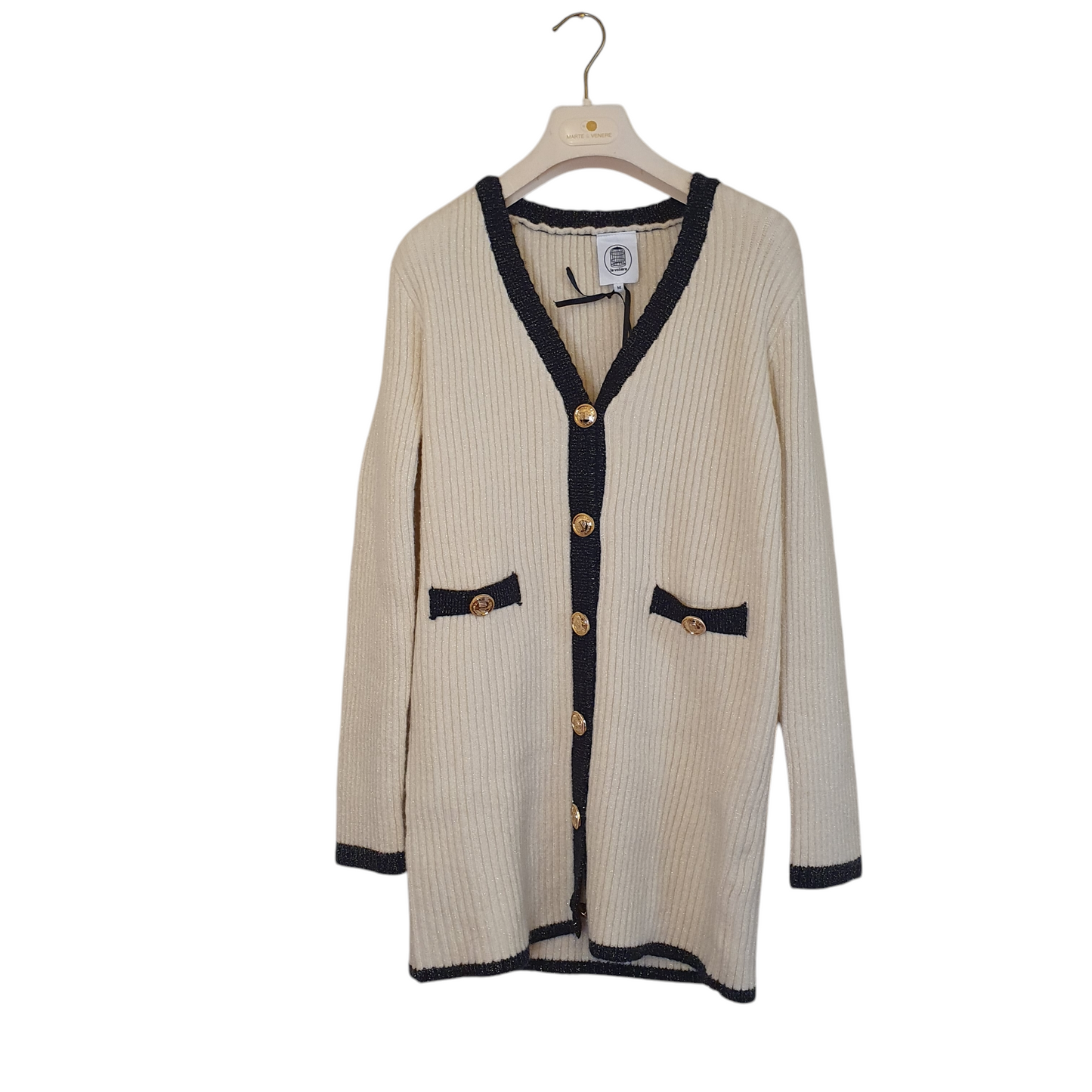 Maglia-cardigan da donna Le Voliere con bottoni chiusi e cintura, ideale per un look elegante a Fossano