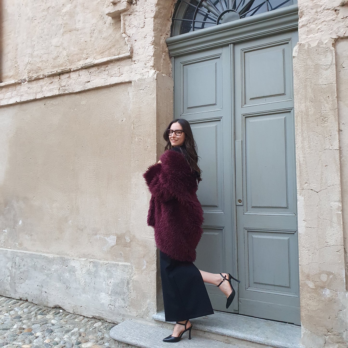 Ecopelliccia bordeaux