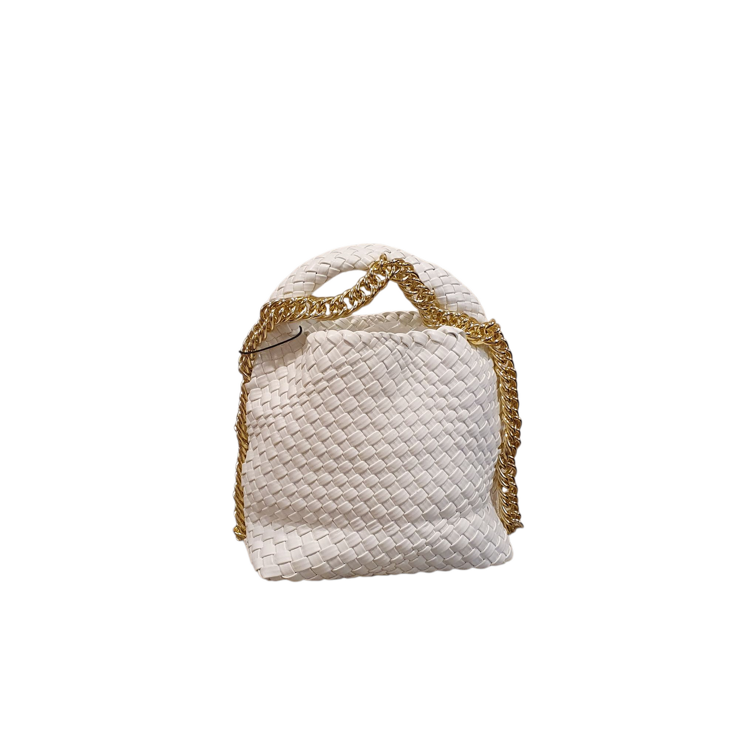 Borsa bianca con catena