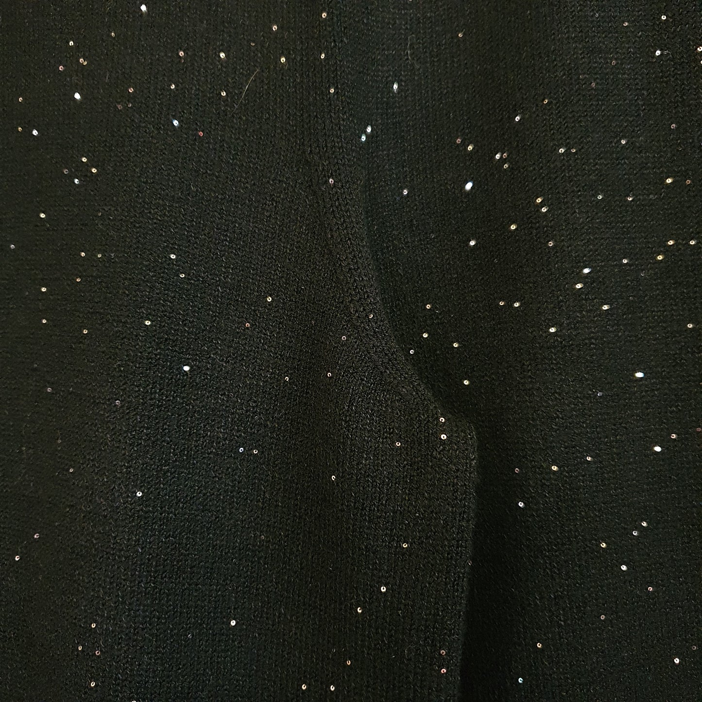 Pantalone in maglia dritto con paiettes