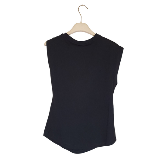 Tshirt nodo nera con applicazione