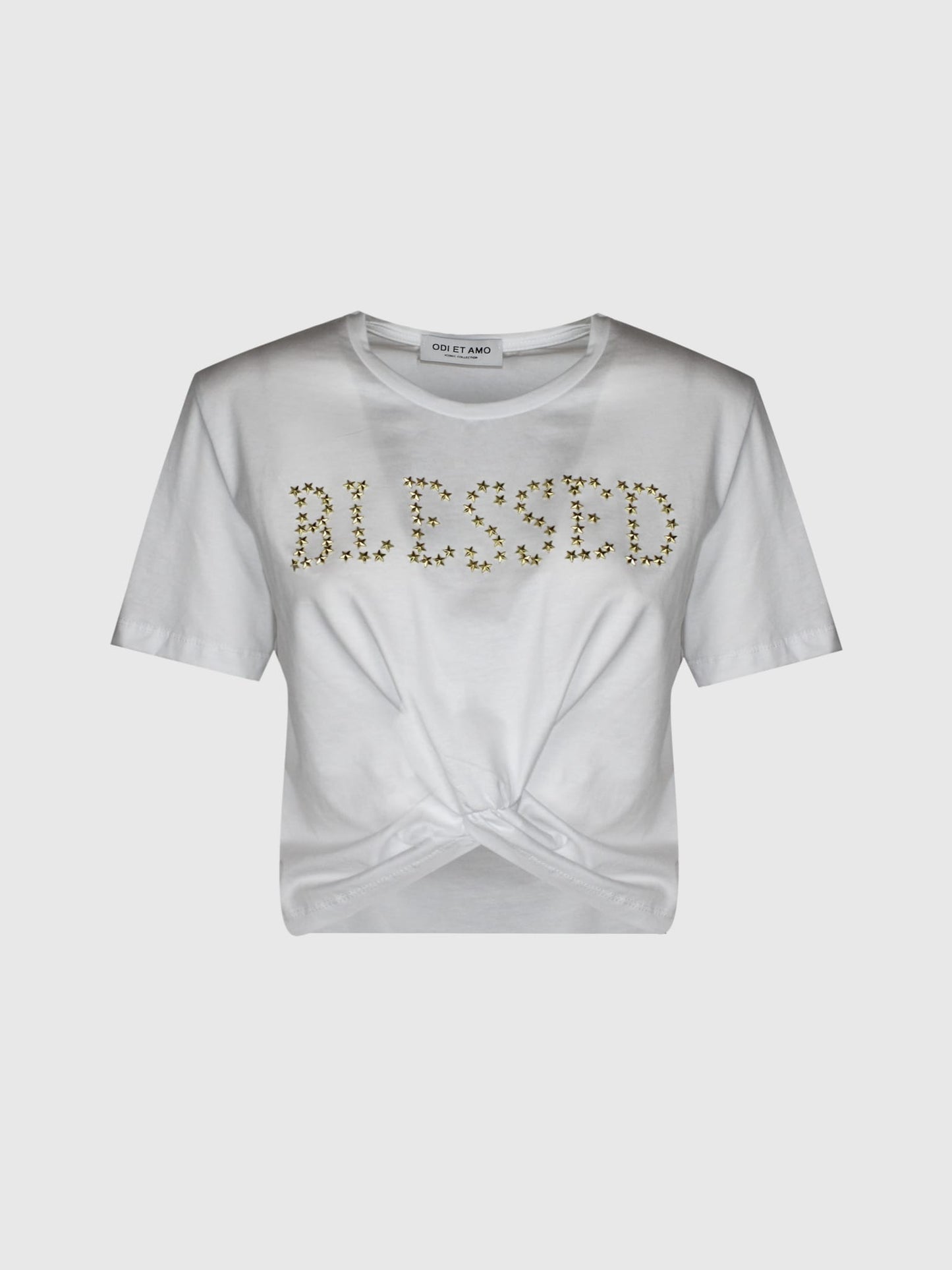 Tshirt nodo bianca odi et amo