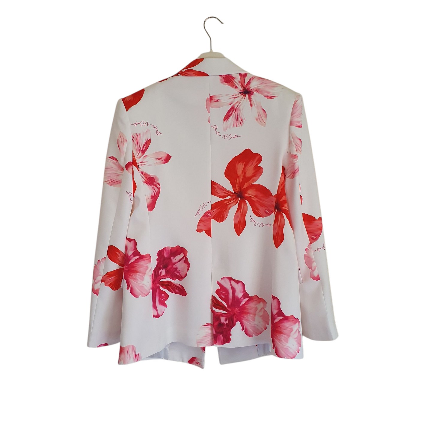 Blazer bianco a fiori