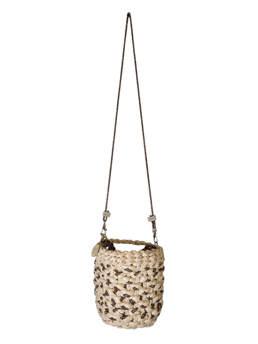 Borsa intrecciata beige