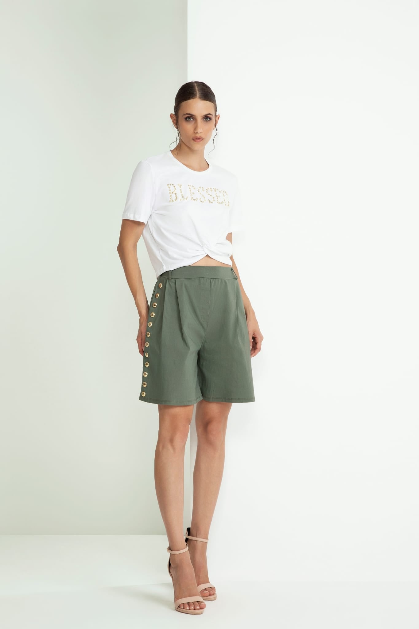 Tshirt nodo bianca odi et amo