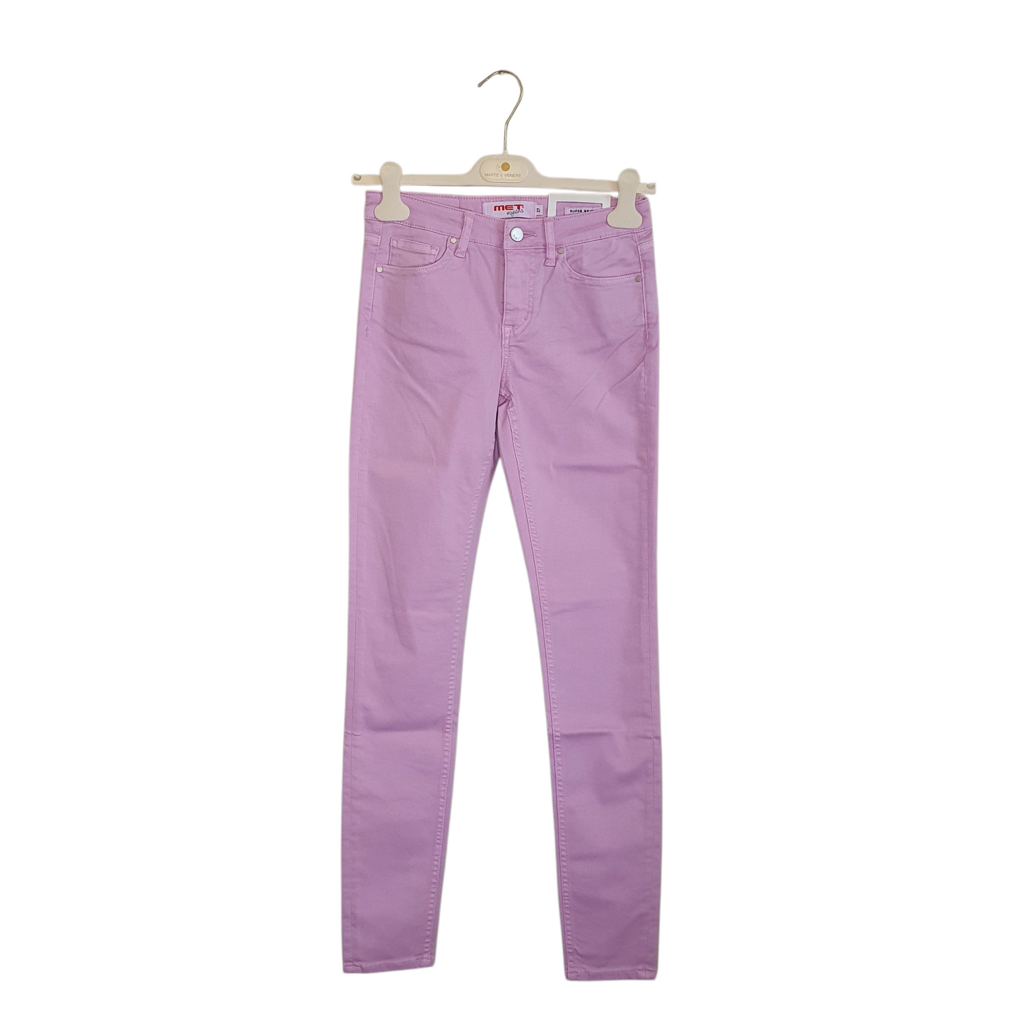 Jeans skinny rosa met