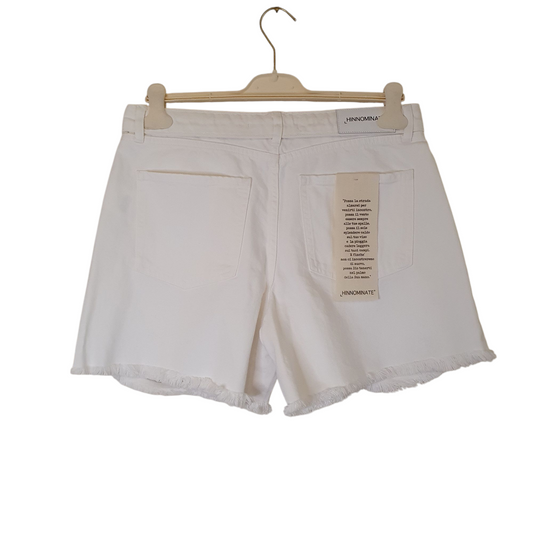 Shorts bianchi con strappi