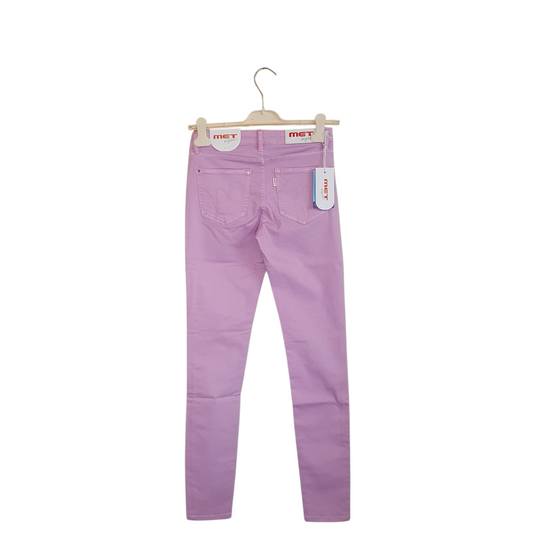 Jeans skinny rosa met