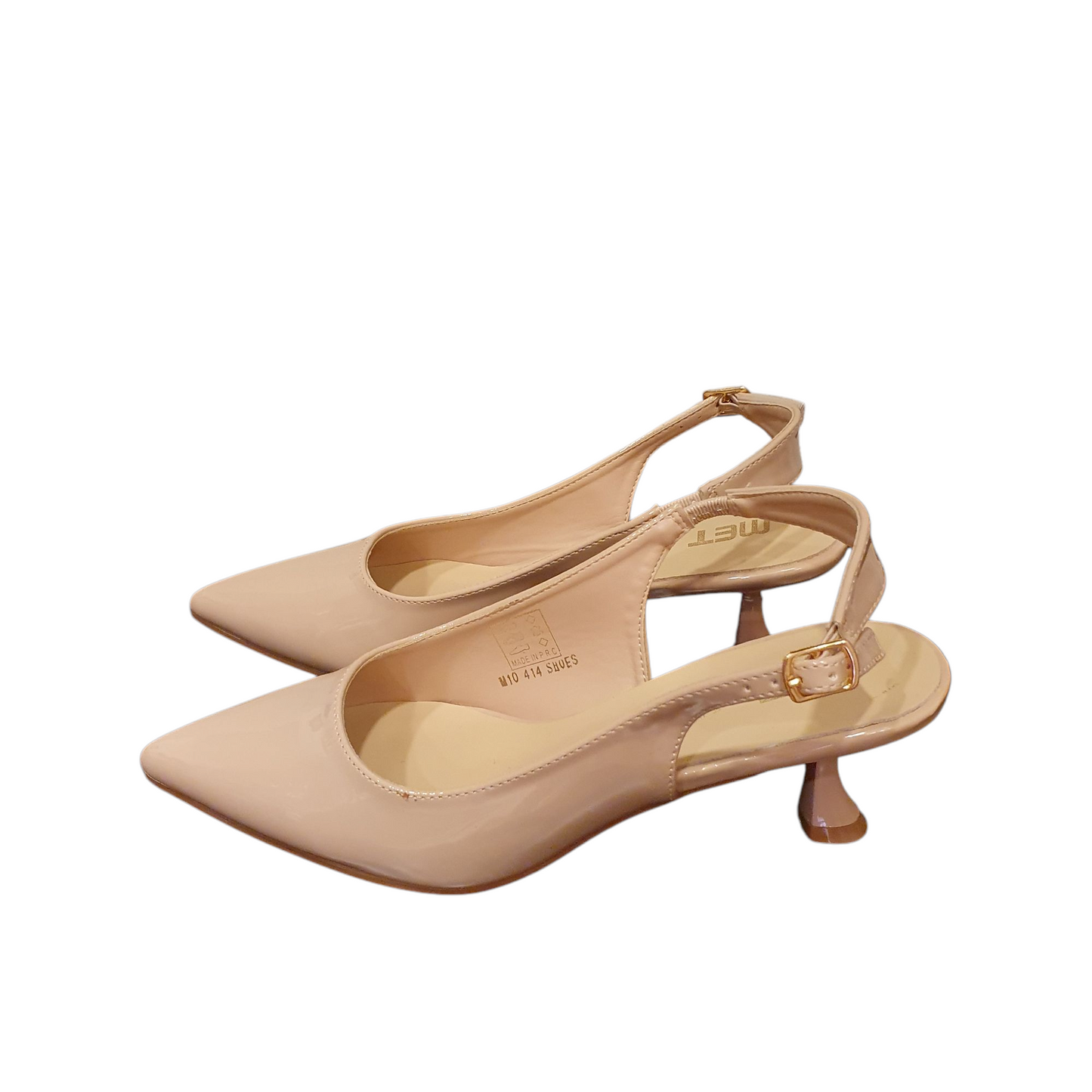 Slingback nude met