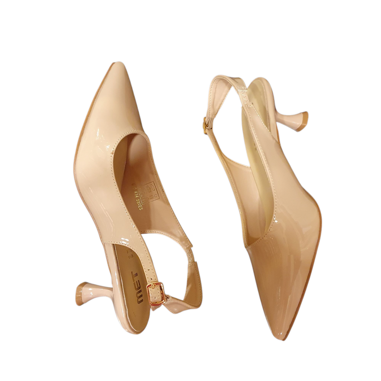 Slingback nude met