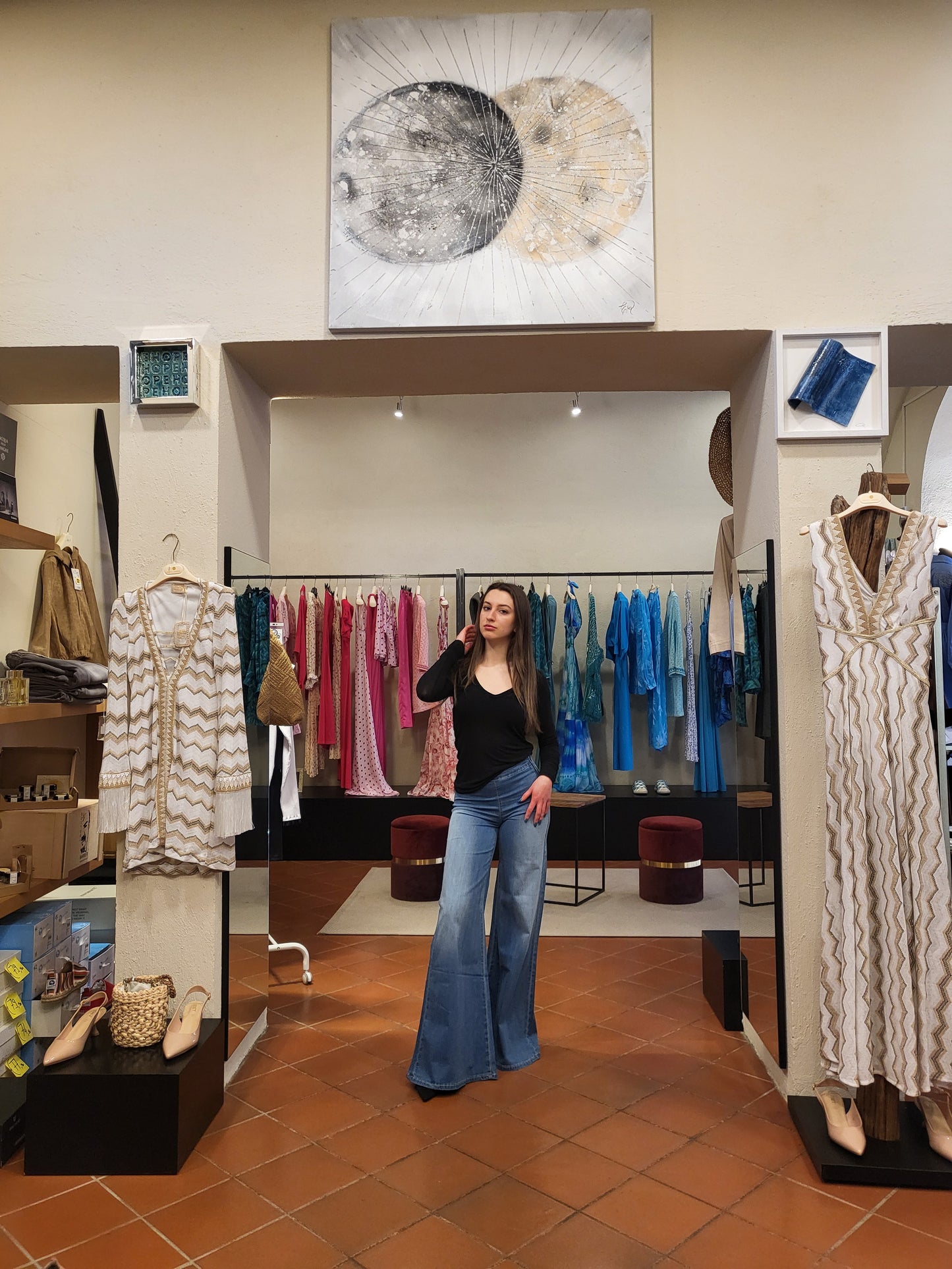 Jeans a palazzo met