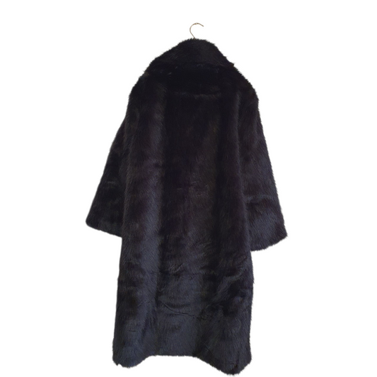 Ecopelliccia nera lunga