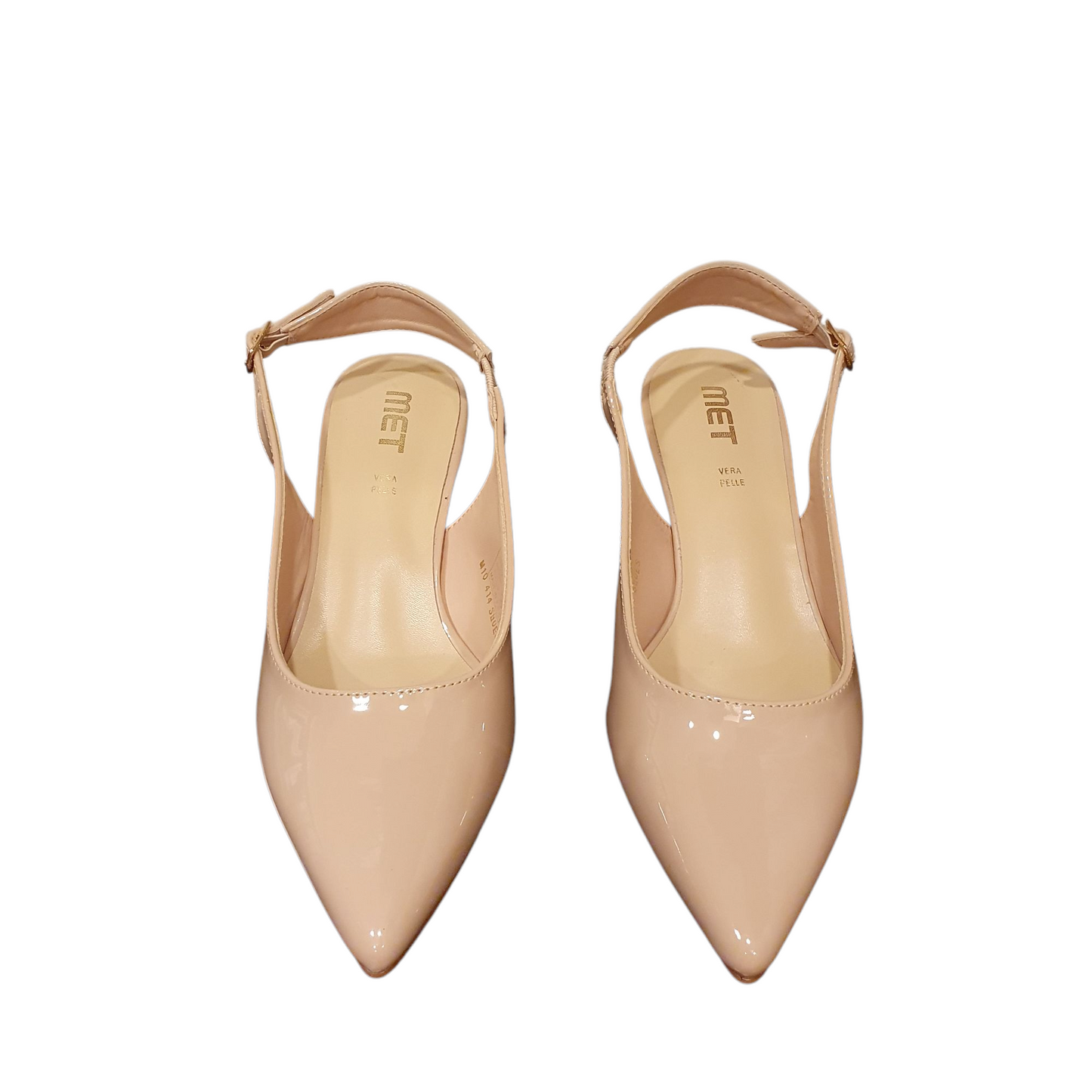 Slingback nude met