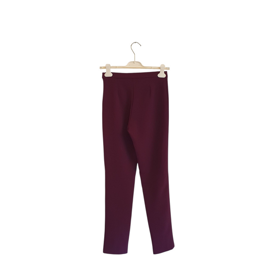 Pantaloni slim burgundy