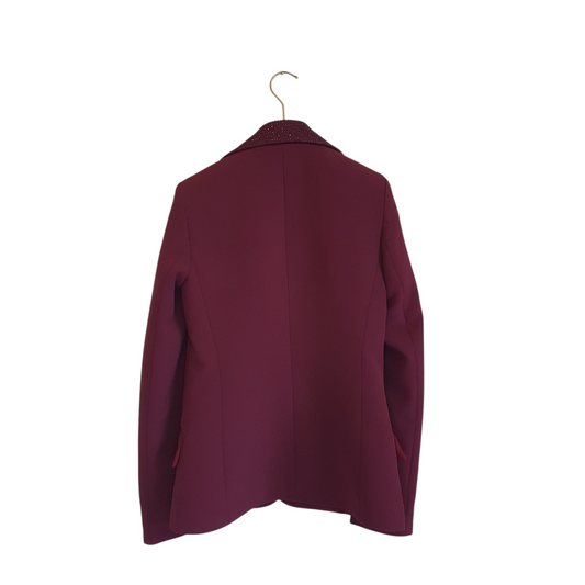 Blazer con collo full strass