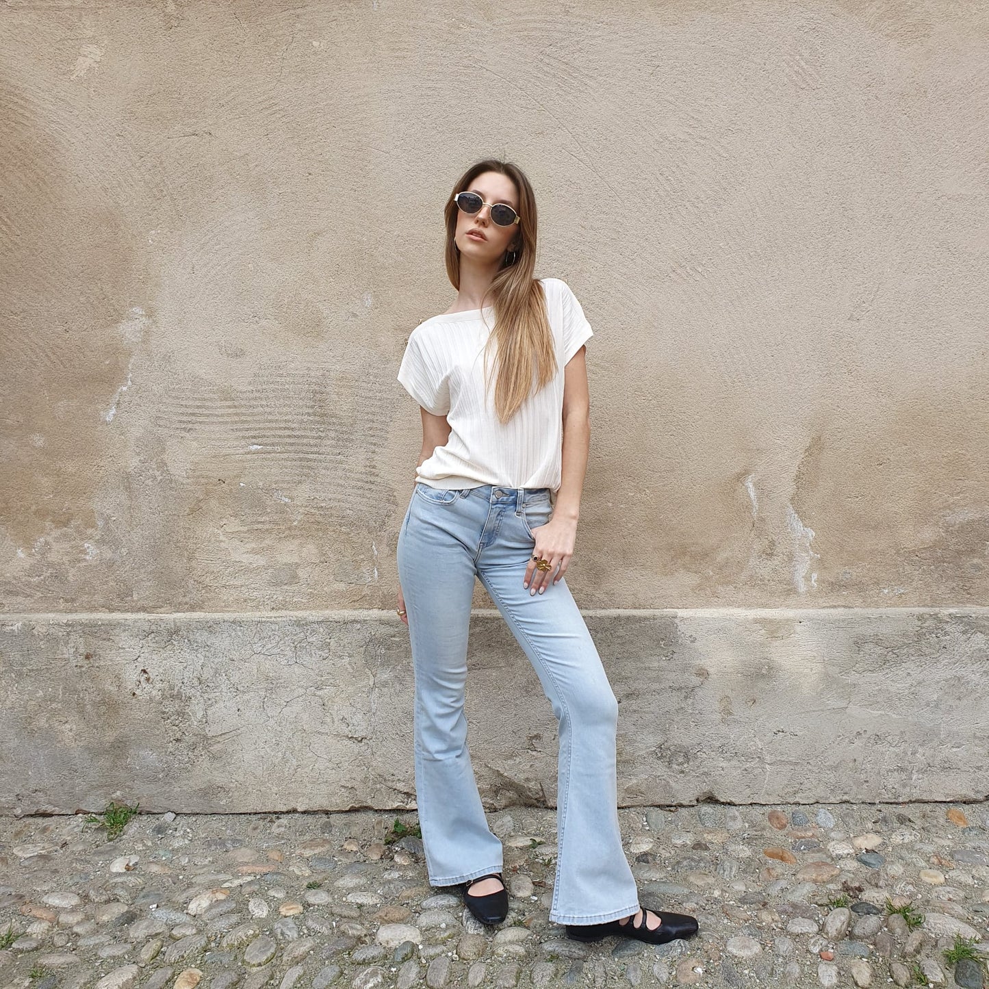 Jeans zampa met