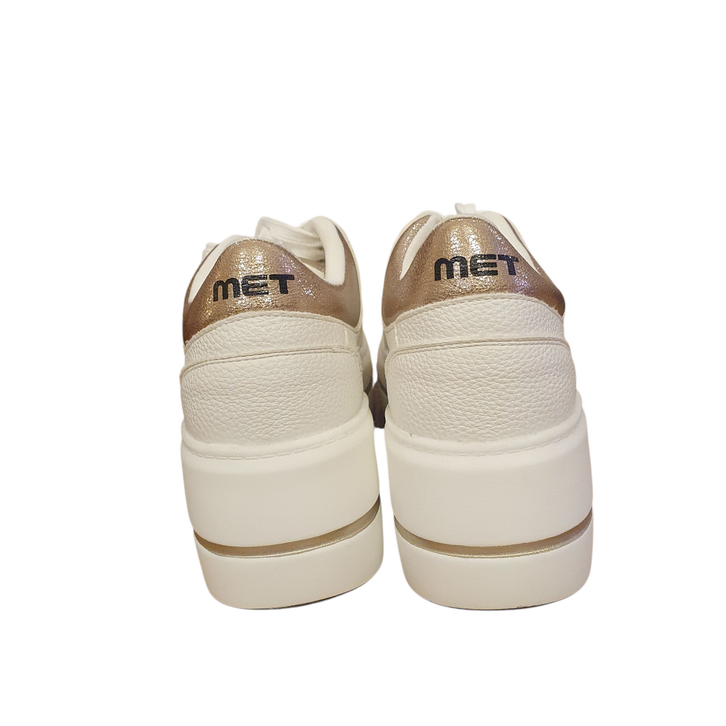 Sneaker platform bianca met