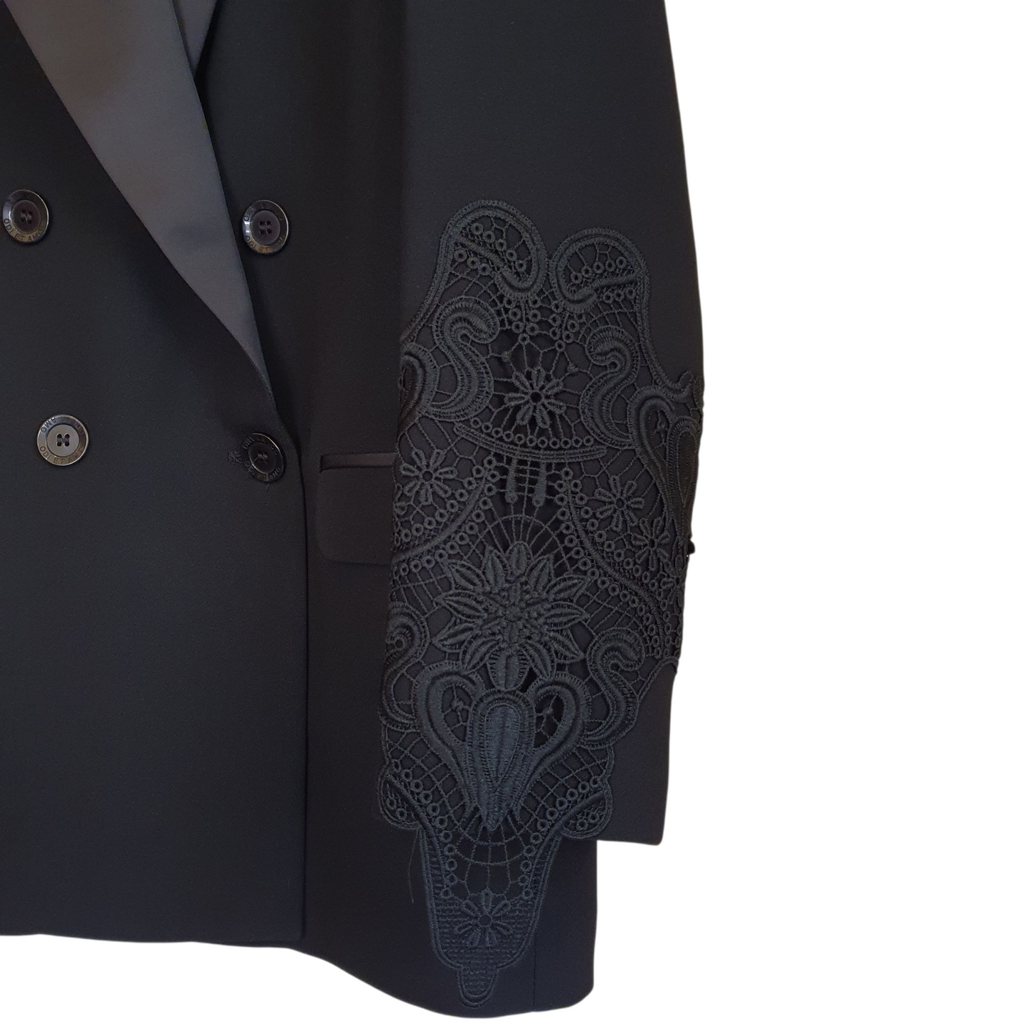 Blazer con inserti in pizzo