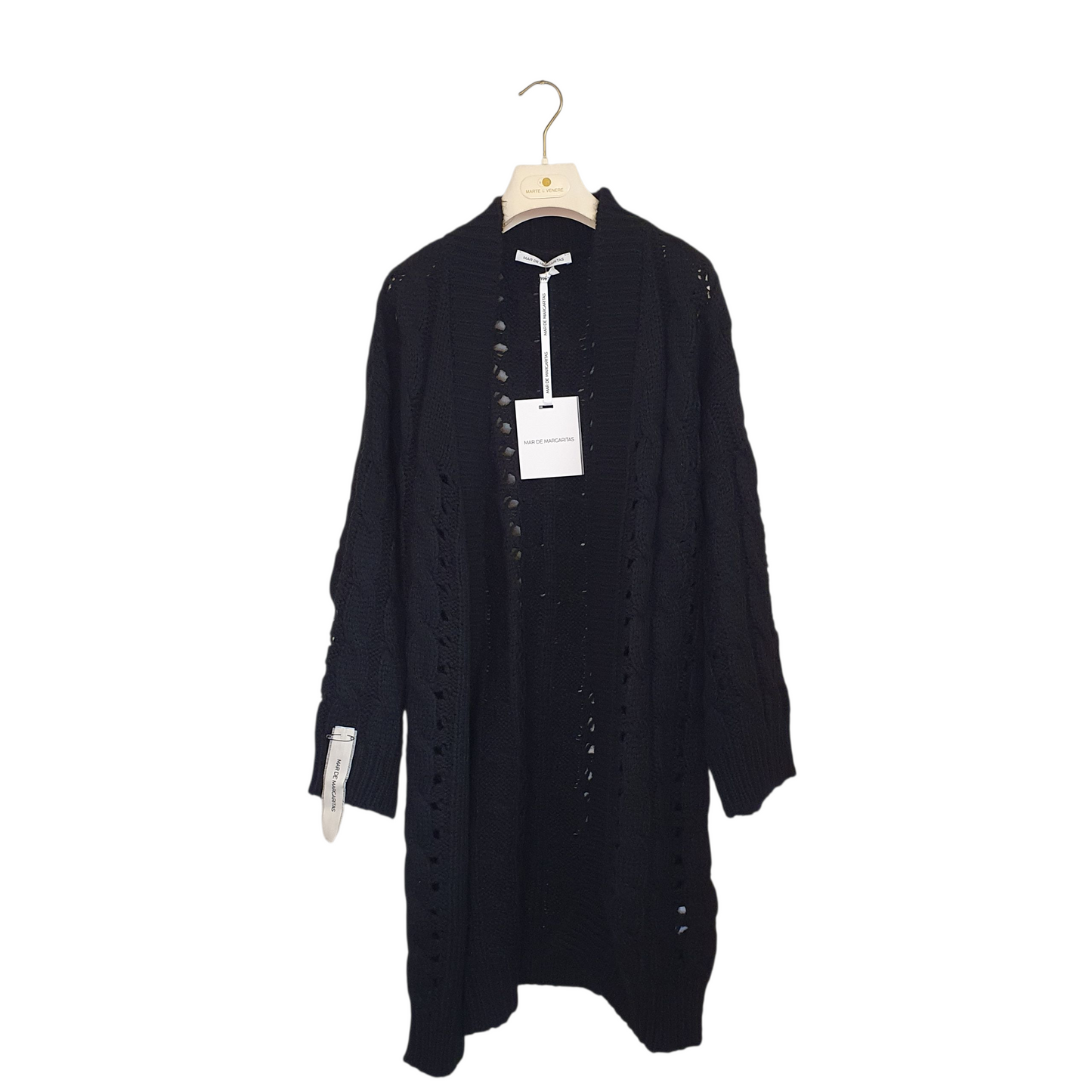 Cardigan medio-lungo traforato