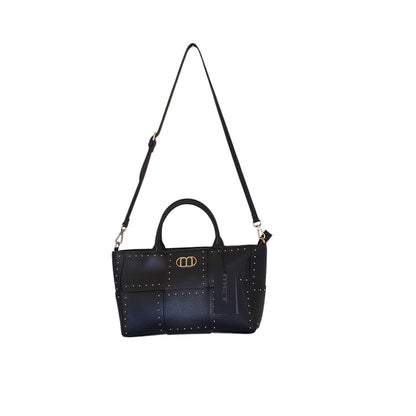 Borsa con borchie oro similpelle tracolla