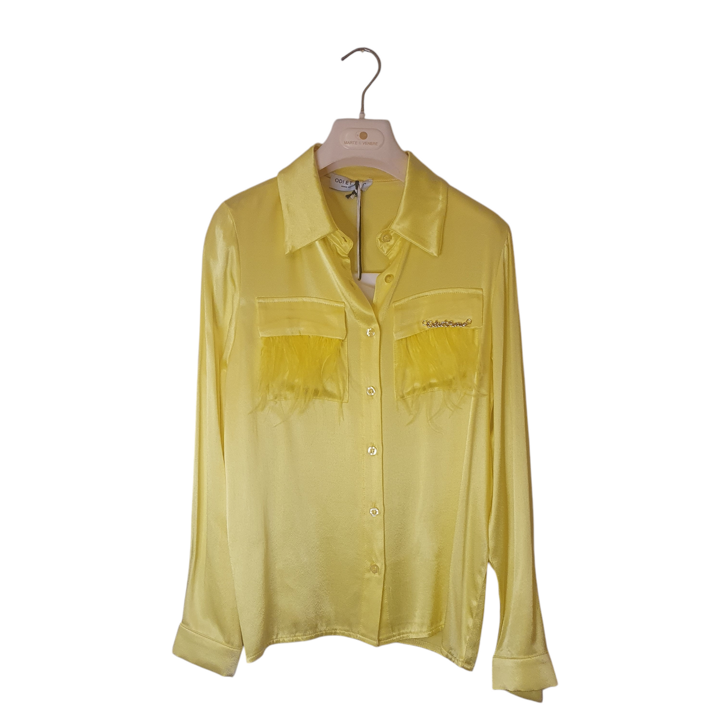 Camicia piume gialla