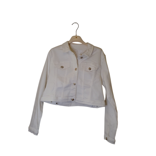Giubbotto in jeans bianco