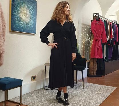 Abito in maglia nero