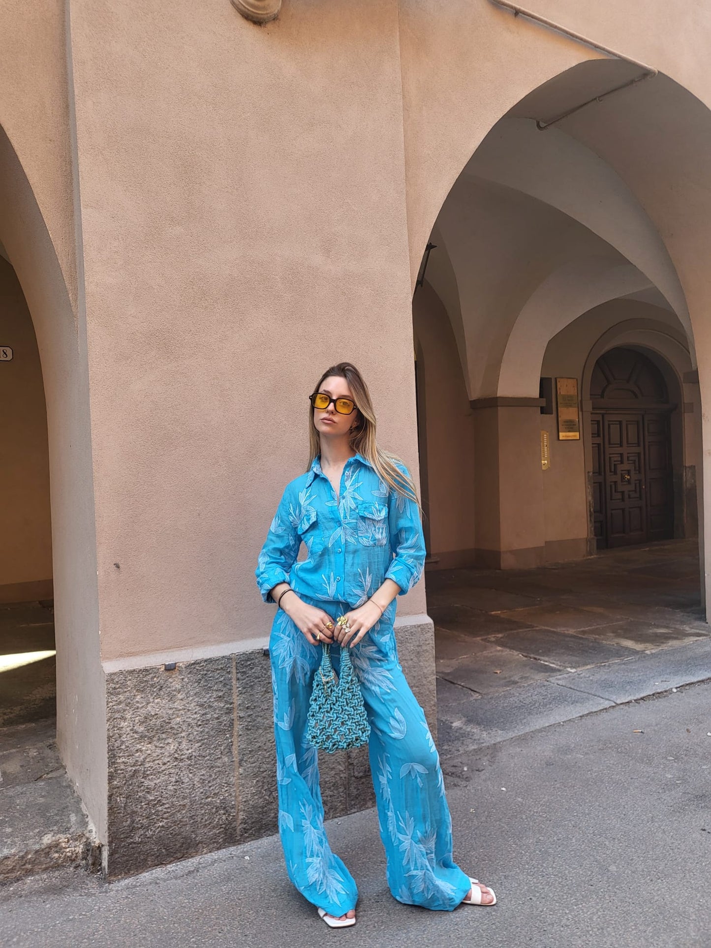 Camicia turchese Pho Firenze