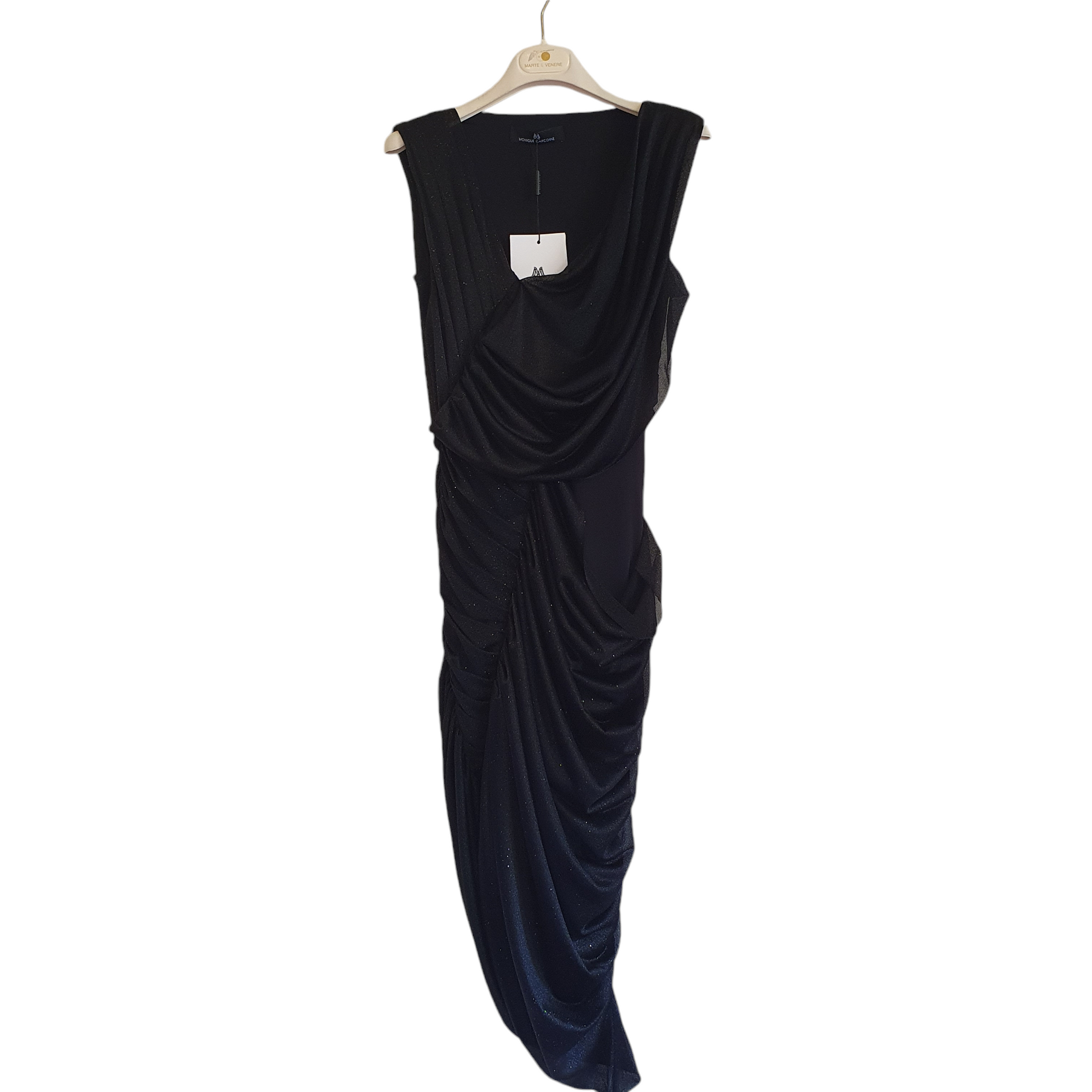 Abito nero in lurex da donna di Monique Garconne, perfetto per serate eleganti a Fossano