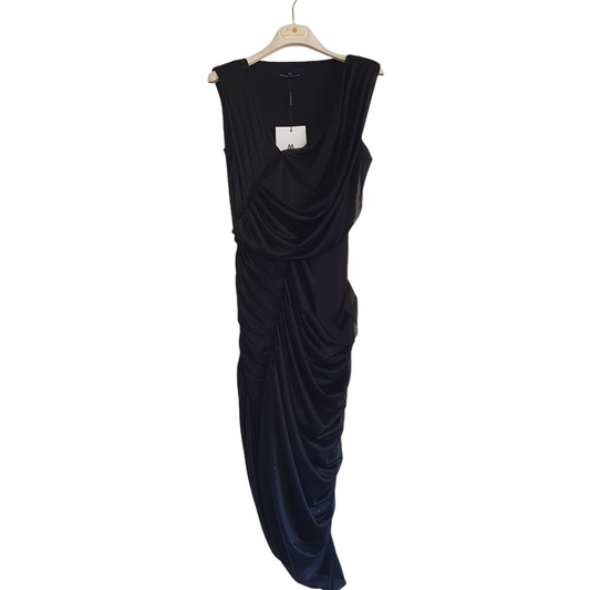 Abito nero in lurex da donna di Monique Garconne, perfetto per serate eleganti a Fossano
