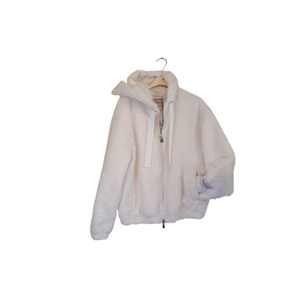 Bomber teddy over colore bianco di Hinnominate, disponibile a Fossano per un look casual e trendy