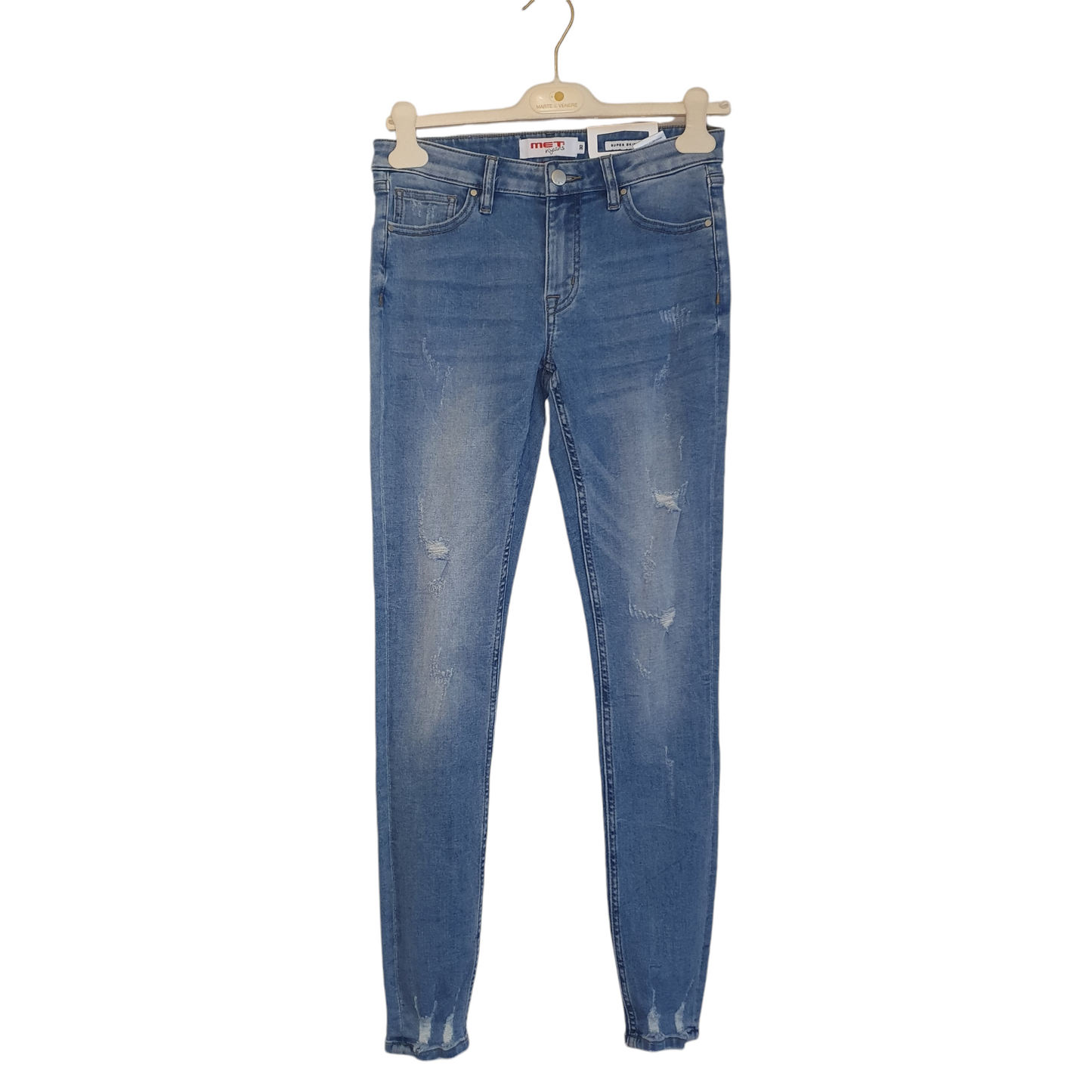 Jeans super skinny con strappi della Met per donna, stile casual e moderno a Fossano