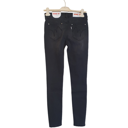 Jeans super skinny grigio della Met per donna, ideali per un look moderno e casual a Fossano