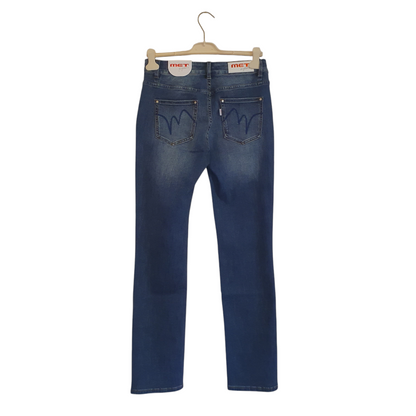 Jeans Met donna scuro con gamba dritta, ideali per un outfit elegante e versatile a Fossano
