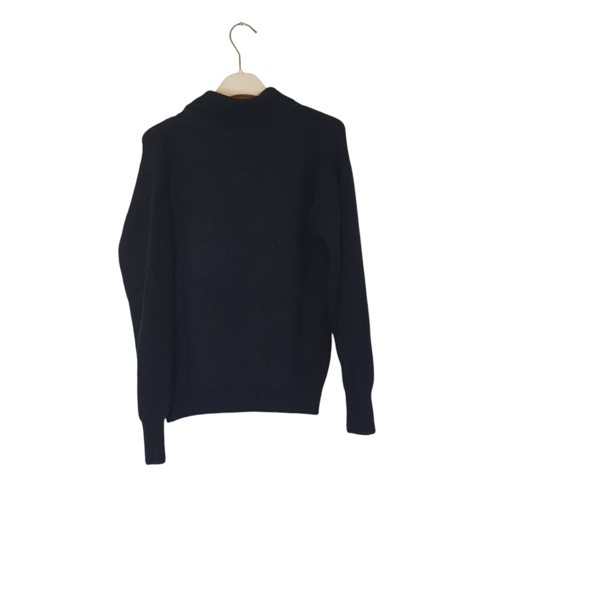 Pullover scollo a V color nero con applicazioni di Odi et Amo, perfetto per un outfit sofisticato a Fossano
