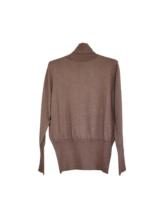 Maglia lurex a collo alto
