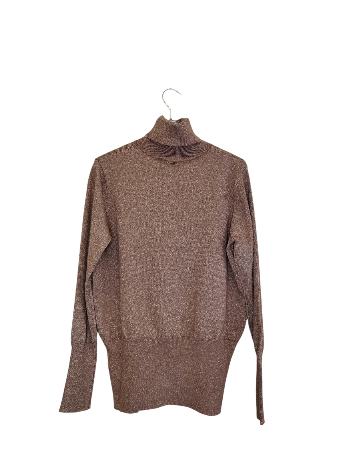 Maglia lurex a collo alto