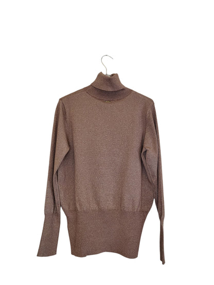 Maglia lurex a collo alto