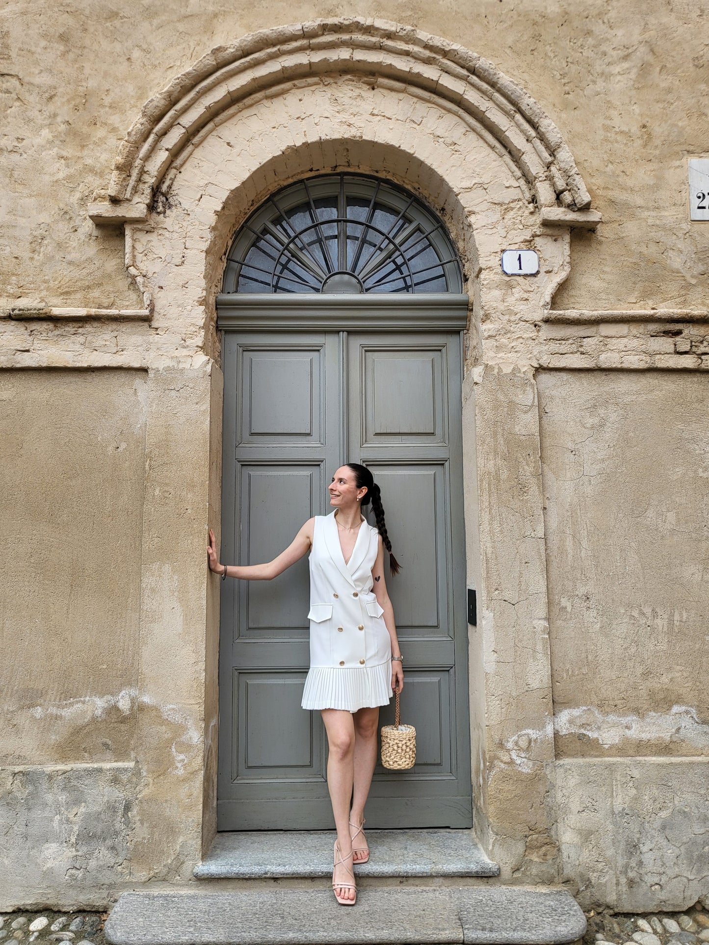 Abito-blazer bianco