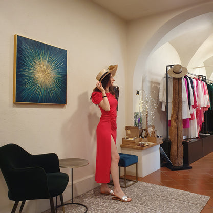 Abito lungo fucsia