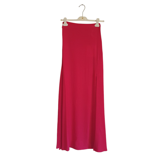 Gonna lunga con spacco fucsia