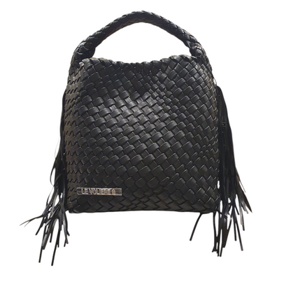 Borsa con frange nera