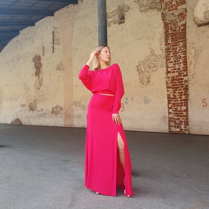 Blusa con schiena scoperta